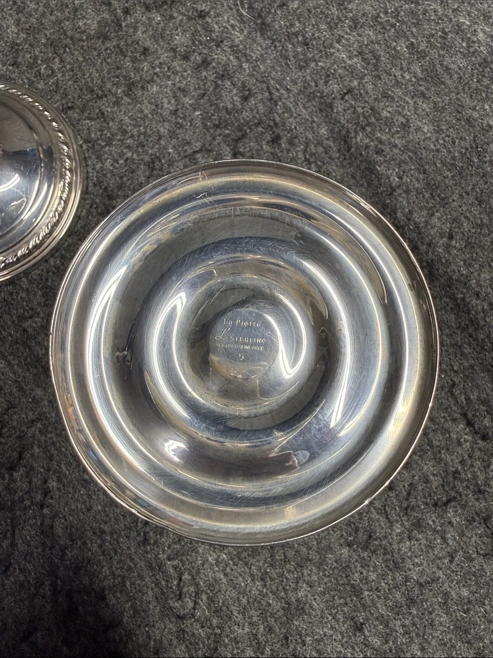 La Pierre Sterling Vintage Pair of Silver Decorative Candle Holders
